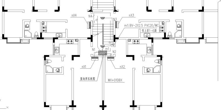 预分支电缆cad电气图资料下载-某公寓电气设计图