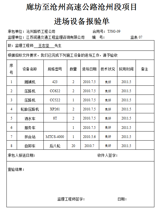 沥青上面层分项工程开工报告-廊坊至沧州高速公路沧州段项目