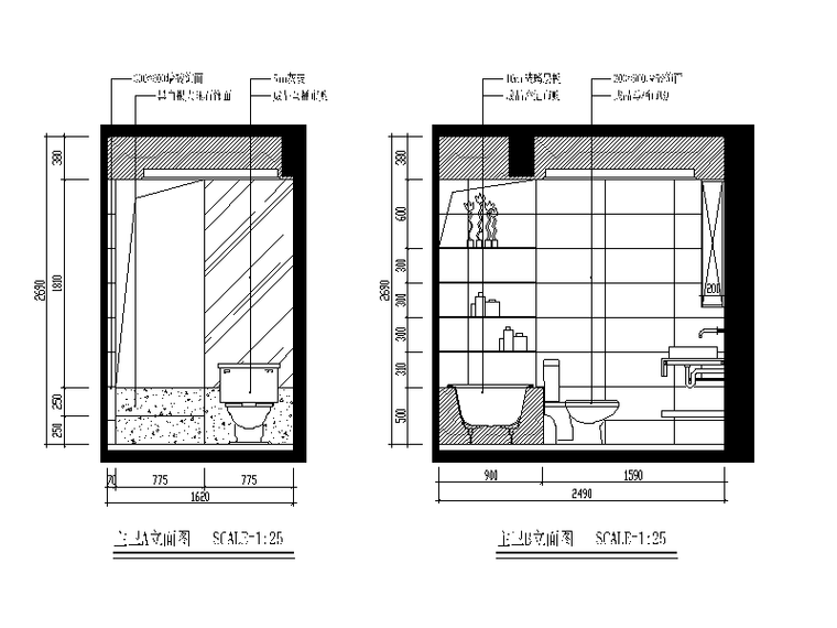 现代个性家居住宅CAD施工图（含效果图）立面图