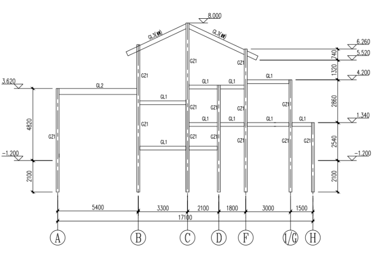 2层别墅钢结构施工图资料下载-钢结构别墅施工图