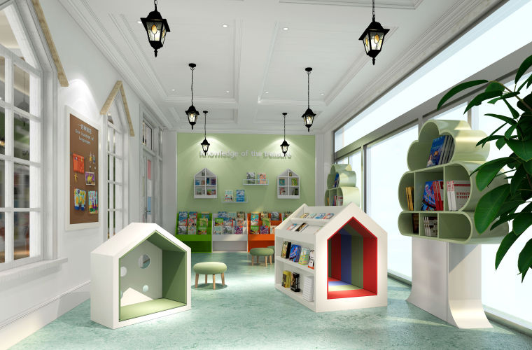 幼儿园设计-白鹭金岸国际幼儿园-010图书室角度二