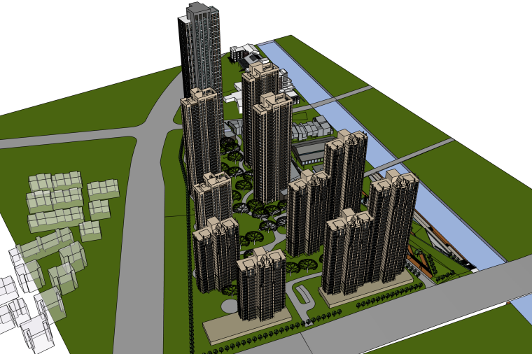 无锡冰谷动画平面资料下载-[无锡]高层现代住宅高层平面立面总图方案