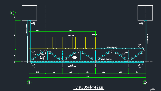 工业建筑模型设计资料下载-工业建筑操作钢平台设计详图