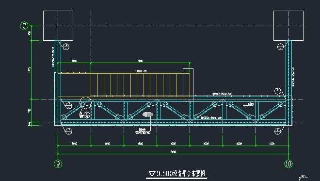 水中钢便桥钢平台资料下载-工业建筑操作钢平台设计详图