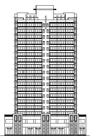 单身公寓建筑总户型图资料下载-高层单身公寓建筑图