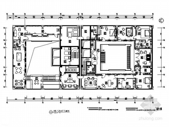 一层四合院CAD图纸资料下载-四合院别墅室内装修图