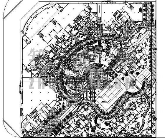 小区内广场平面图资料下载-广场设计平面图