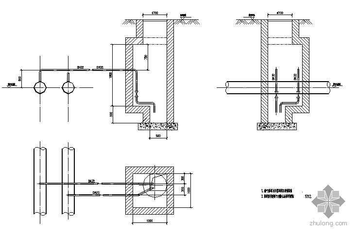配管安装大样图资料下载-泄水小室安装图