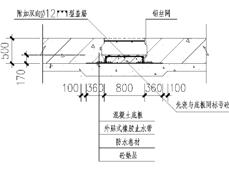 坡屋面外挑防护架方案资料下载-文化艺术中心工程外贴式橡胶止水带施工方案