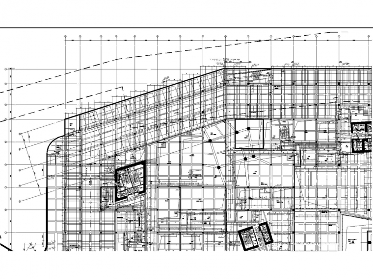万科多层办公楼给排水消防设计施工图-车库夹层B1-1区消防平面图