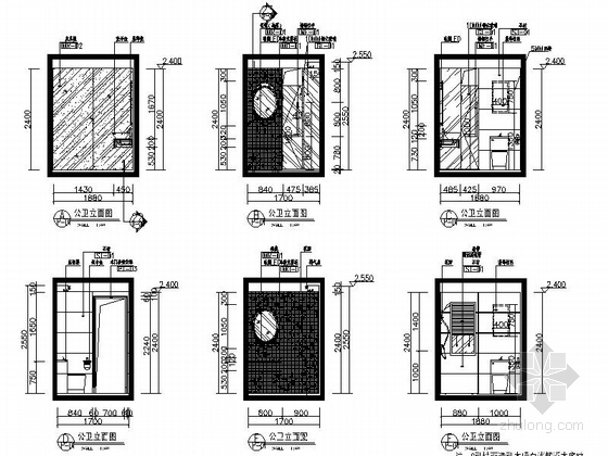 [广州]温馨一居室小户型家装室内CAD施工图（含效果图）-温馨一居室小户型家装室内CAD施工图立面图