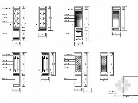现代茶室建筑cad资料下载-现代门窗CAD图块下载