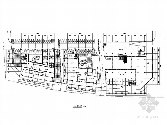 [成都]3层大型农贸市场建筑规划设计施工图（含效果图 知名建筑设计院）-3层大型农贸市场建筑平面图