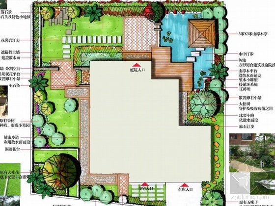 小巷子景观设计方案资料下载-长沙别墅景观设计方案