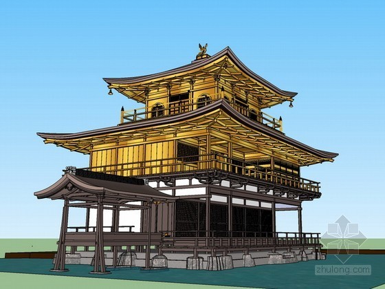 日本的建筑资料下载-日本古建筑sketchup模型下载