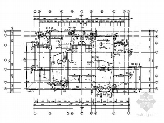 某二层欧式豪华双拼别墅建筑扩初图- 