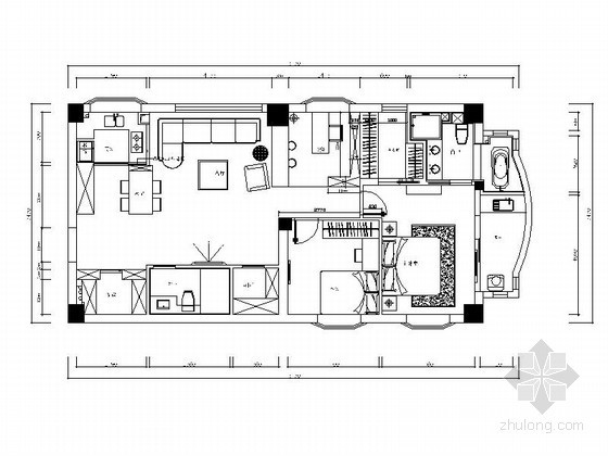 91平现代三居室内装修图资料下载-114㎡三居室内装修图