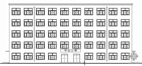 学生公寓楼建筑图纸资料下载-[毕业设计]某六层学生公寓楼设计（含建筑图，结构图、计算书及工程说明）