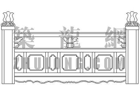 中式扶手栏杆资料下载-栏杆扶手030