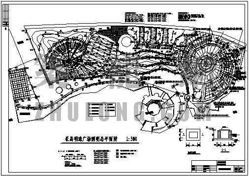 电气规划总平面图资料下载-明珠广场照明总平面图