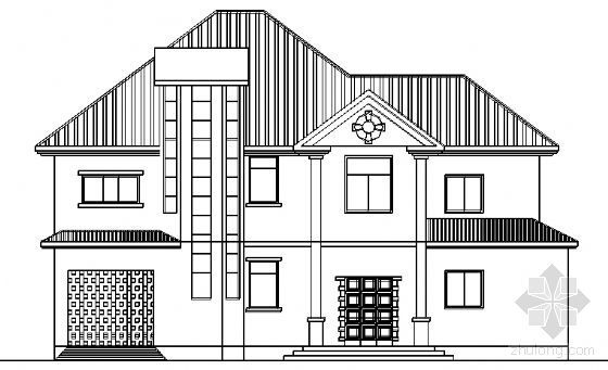 二层別墅方案资料下载-某二层单体别墅建筑方案图