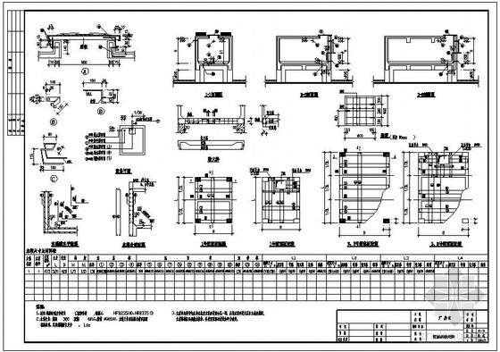 工业厂房屋面采光资料下载-某框架厂房屋面水箱节点构造详图