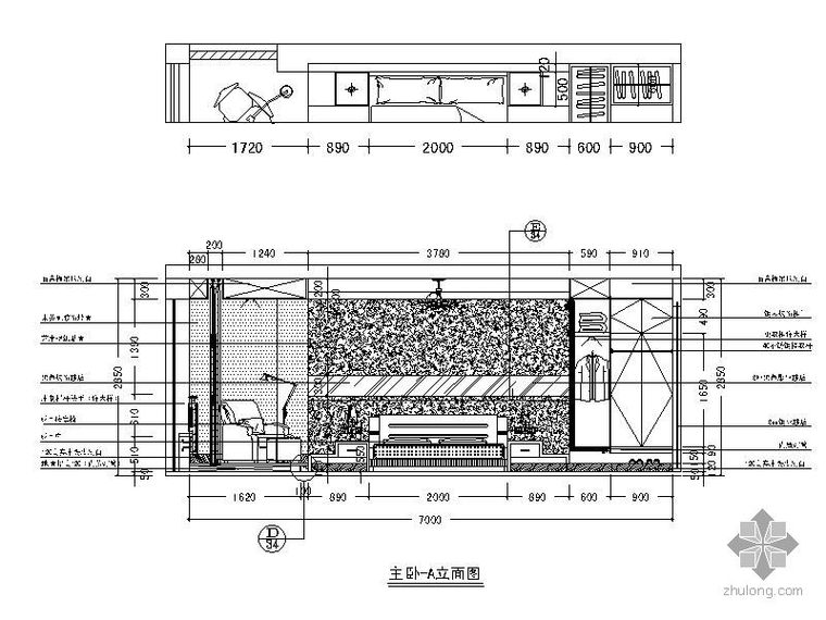 温馨主卧立面图_1