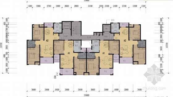 [江苏]新古典风格住宅区规划及单体设计方案文本-新古典风格住宅区规划平面图