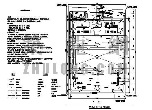 建筑小区室外给排水施工图资料下载-某小区室外给排水消防管道图