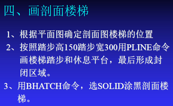 建筑行业19章CAD软件的讲解幻灯片-画剖面楼梯