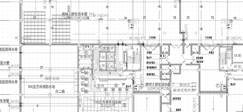 室内排水布置图资料下载-某高校图书馆给排水布置图