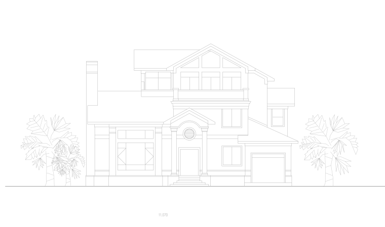 三层别墅设计外观图纸资料下载-三层全套豪华别墅图纸