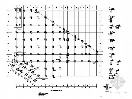 食堂结构设计总说明资料下载-永嘉县某学校食堂结构设计图