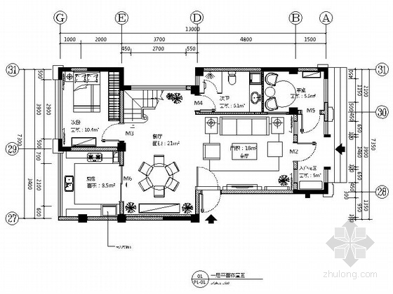 两层茶室设计图资料下载-[昆山]顶级住宅现代两层别墅样板房装修图