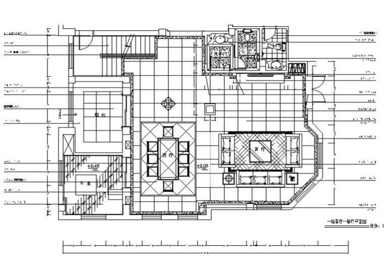 室内平面家具布置图资料下载-[南京]大型房地产名下欧式别墅室内设计CAD施工图