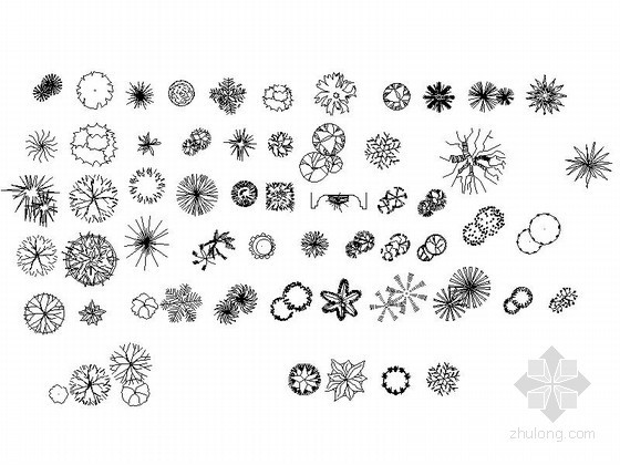 景区特色绿植景观资料下载-室内外绿植CAD图块下载