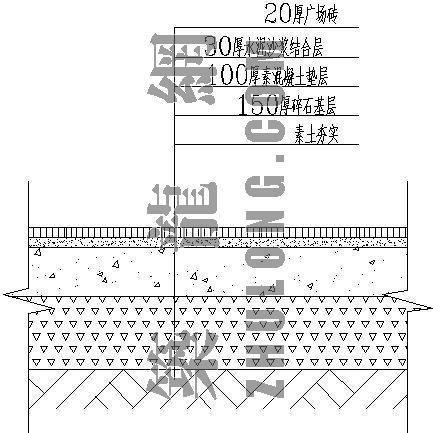 QC屋面天沟广场砖铺贴资料下载-广场砖铺地做法详图