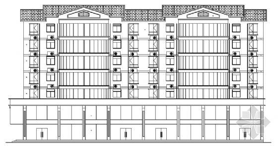 1梯1户多层住宅楼建筑图资料下载-某七层底商住宅楼建筑施工图