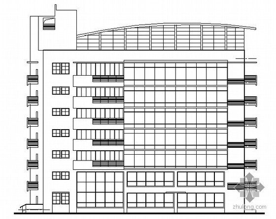 一层层办公楼建筑图资料下载-[武汉沌口]某七层服务办公楼建筑施工图（带设计文本）