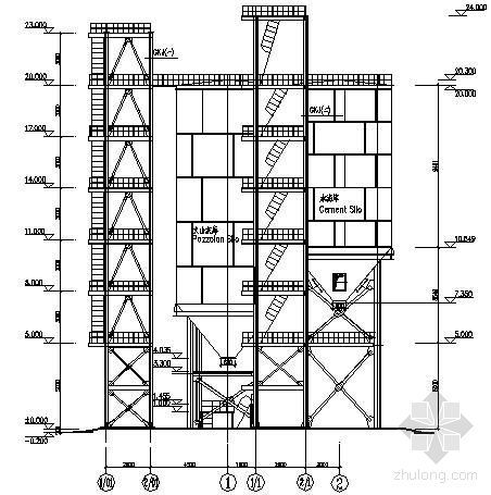 电梯钢构图资料下载-某钢筒仓结构图纸
