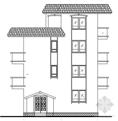小型三层商业建筑图资料下载-某三层小型住宅楼建筑方案图