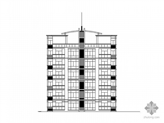 索诺马顶层复式住宅资料下载-某六层顶层复式住宅楼建筑扩初图