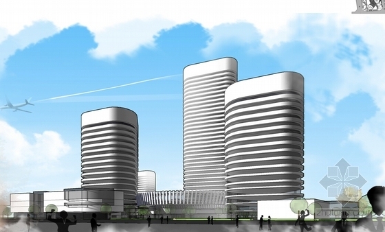 [北京]超高层办公及商业建筑设计方案文本（知名地产）-超高层办公及商业建筑设计效果图