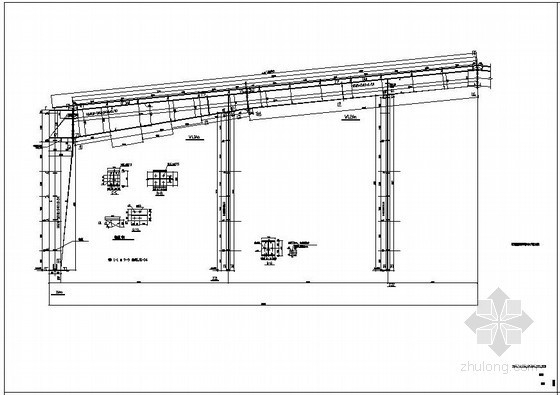 40m跨钢结构设计图纸资料下载-某43m超大跨度钢结构设计图纸