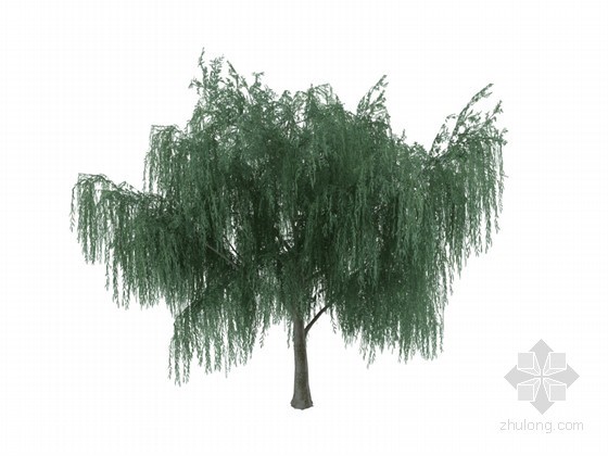 河道柳树3D模型下载