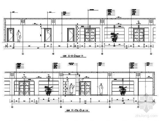 办公走道设计资料下载-办公走道立面设计图