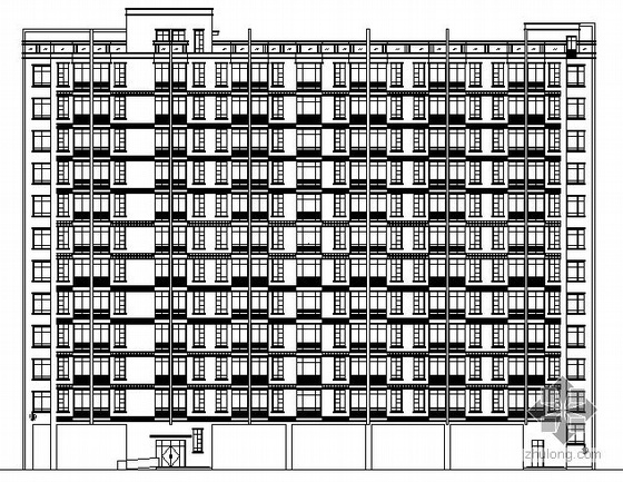 现代高层平层公寓资料下载-[义乌市]某十二层单身公寓建筑施工图
