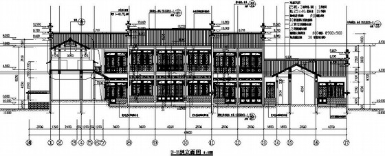 古建筑大门图纸资料下载-[山东]框架古建筑大院结构图