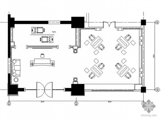 美容室详图CAD资料下载-酒店134平美容室装修图