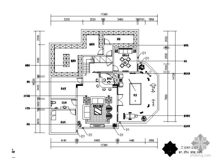 西式风格别墅设计图资料下载-[北京]顶级别墅设计图